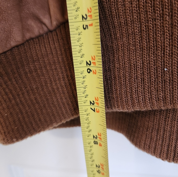 Global Identity Outerwear Genuine Suede Brown Leather Jacket Men's Size L - Picture 7 of 8